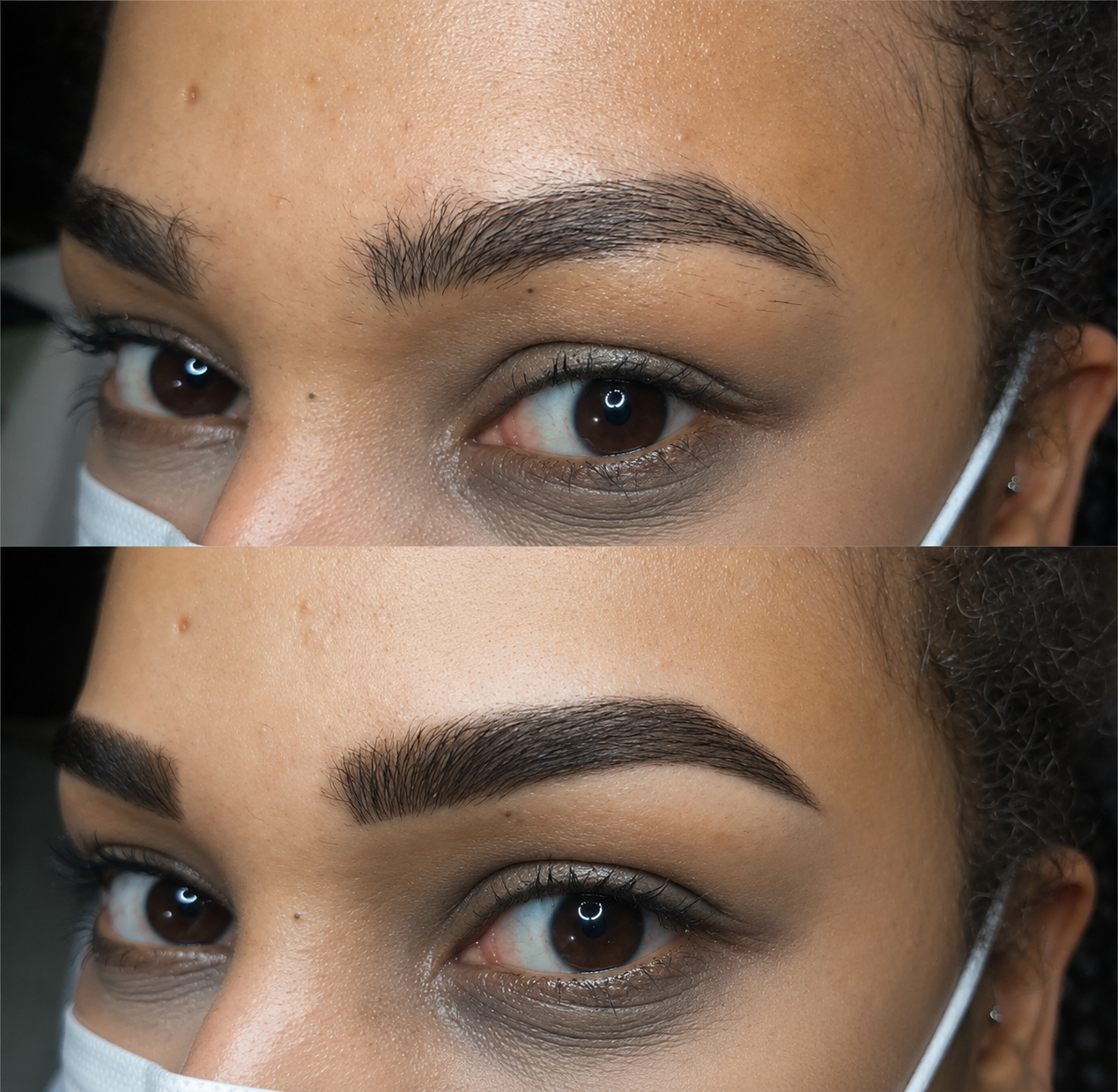 Antes e depois de sobrancelhas 1